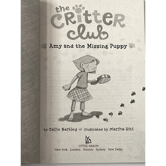 Amy and the Missing Puppy The Critter Club Callie Barkley Book 1 Kids Fiction - Picture 4 of 5